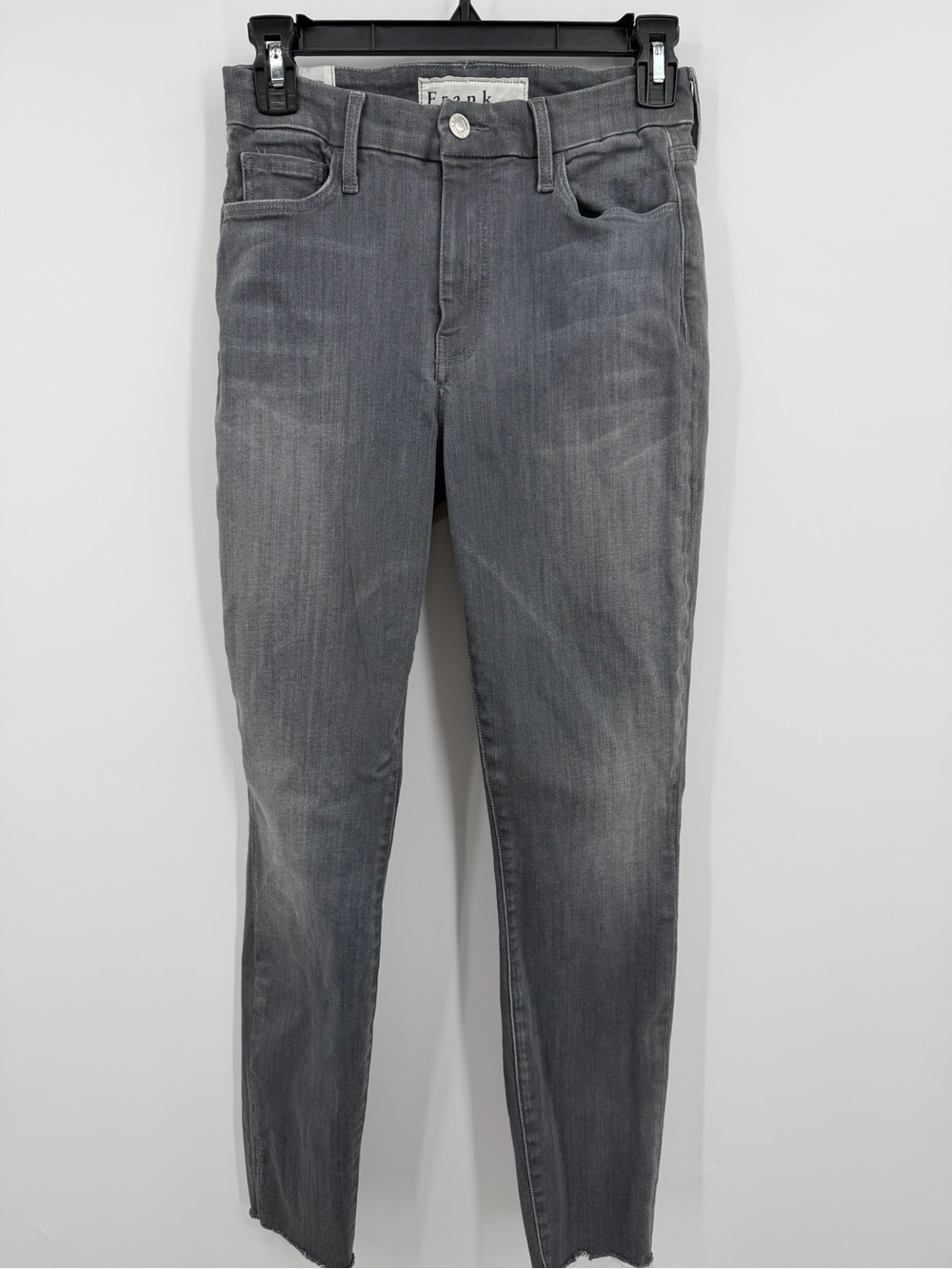 Frank and Eileen Gray Skinny Ankle Jeans Size 27 Raw Hem